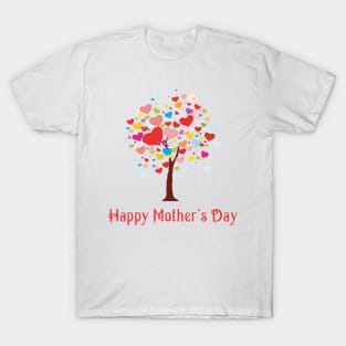 Tree Heart Love Mom Day T-Shirt